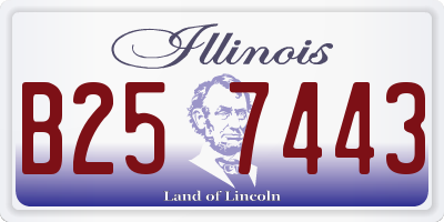 IL license plate B257443