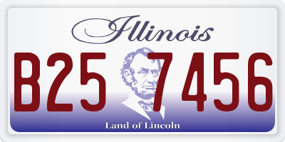 IL license plate B257456