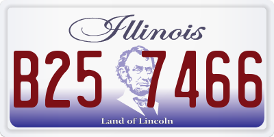 IL license plate B257466