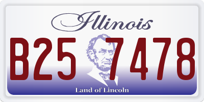IL license plate B257478