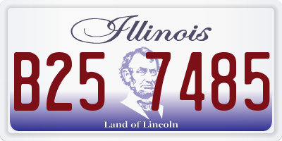 IL license plate B257485