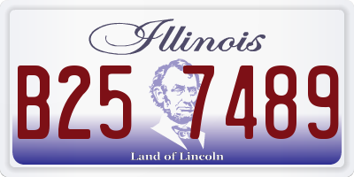 IL license plate B257489