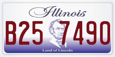 IL license plate B257490