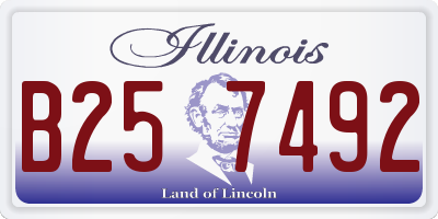 IL license plate B257492