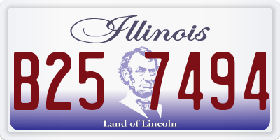 IL license plate B257494
