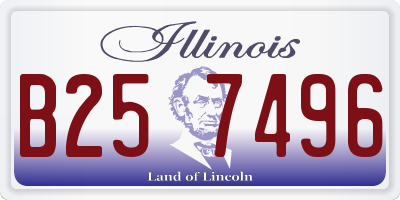 IL license plate B257496