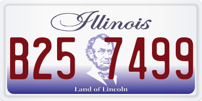 IL license plate B257499