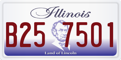 IL license plate B257501