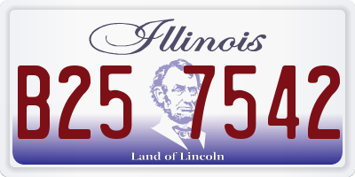 IL license plate B257542