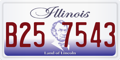 IL license plate B257543