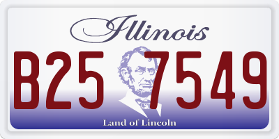 IL license plate B257549