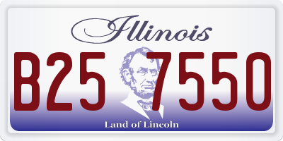 IL license plate B257550