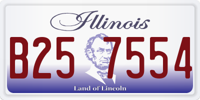 IL license plate B257554