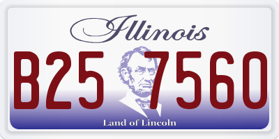 IL license plate B257560