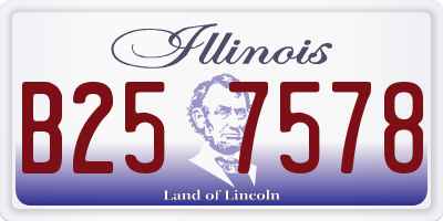 IL license plate B257578