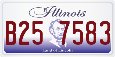 IL license plate B257583