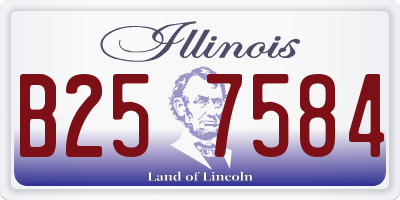 IL license plate B257584