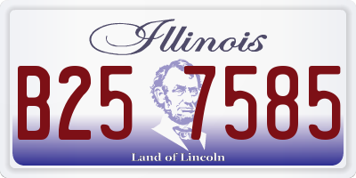 IL license plate B257585