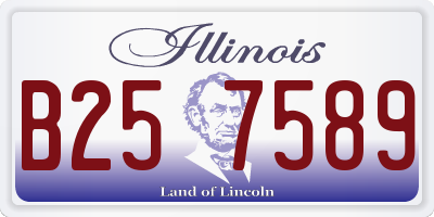IL license plate B257589