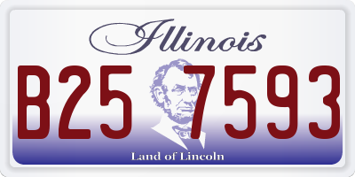IL license plate B257593