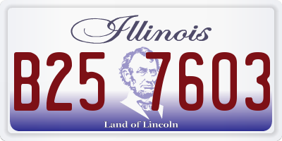 IL license plate B257603