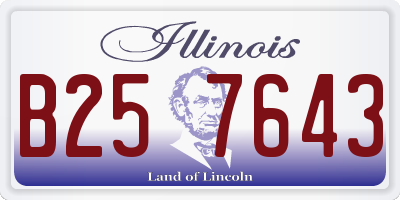 IL license plate B257643