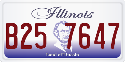 IL license plate B257647