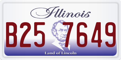IL license plate B257649