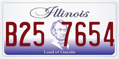 IL license plate B257654