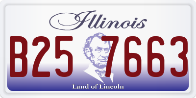 IL license plate B257663