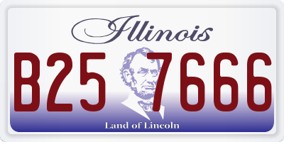 IL license plate B257666
