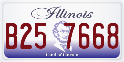 IL license plate B257668