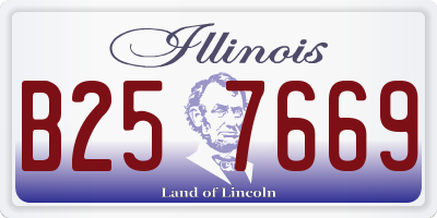 IL license plate B257669