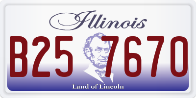 IL license plate B257670