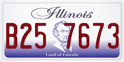 IL license plate B257673