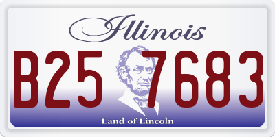 IL license plate B257683