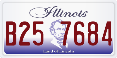 IL license plate B257684