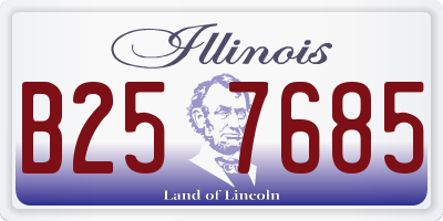 IL license plate B257685