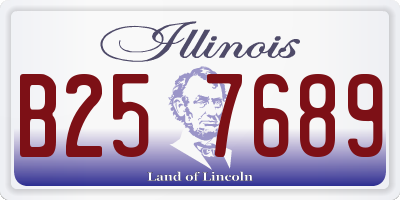 IL license plate B257689