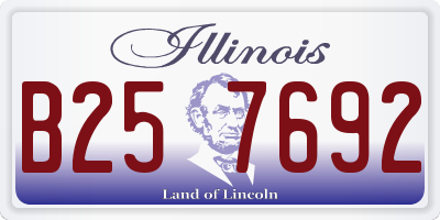 IL license plate B257692