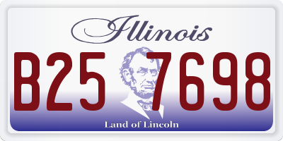 IL license plate B257698