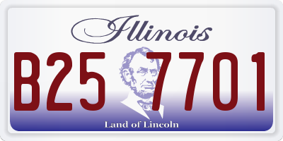 IL license plate B257701