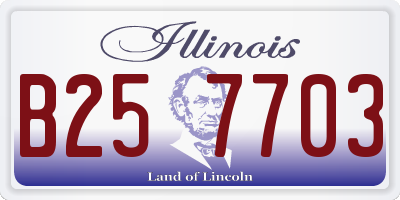 IL license plate B257703