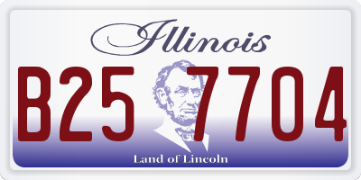 IL license plate B257704