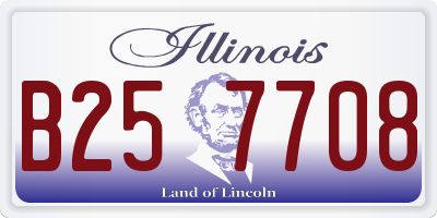 IL license plate B257708