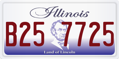 IL license plate B257725