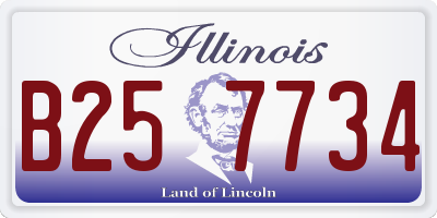 IL license plate B257734