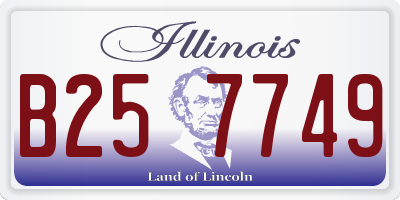 IL license plate B257749