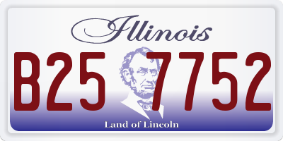 IL license plate B257752