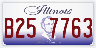 IL license plate B257763